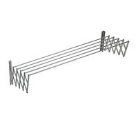 Sauvic Extendable Wall Mounted Aluminium Clothes Airer 150 cm