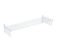 Sauvic Extendable Wall Mounted White Clothes Airer 120 cm