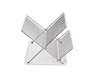 Sauvic Folding Dish Drainer Stainless White