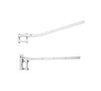 Sauvic White Adaptable and Foldable Balcony Clothes Airer
