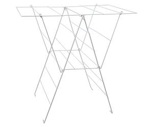 Sauvic White Plastic Coated Sisi Clothes horse