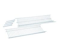 Sauvic White Plastic-Coated Steel Dish Drainer Set for Cabinets 65 cm