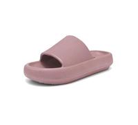 SAUVRANU For Women Cushion Recovery Pillow Sandals with Arch Support, Memory Foam House Shower Slippers for Woman, Non-Slip Comfort Quick Drying, One Piece- Blush, 7 UK