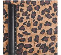SAVAAL Faux leather Oak Cork Leather,Vinyl Faux Leather Leather Material For Upholstery, 0.5mm Thick Leatherette Upholstery Fabric - By The Metre(137cm*100cm)(Size:1M)