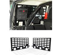 Savadicar Rear Window Side Storage Racks, Back Cargo Metal Carrier, MOLLE Panel Organizer for 2018 2019 2020 2021 2022 2023-Current Jeep Wrangler JLU 4 Door, Internal Expansion Accessories, Black