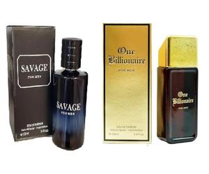 SAVAGE 100ML & One Billionaire 100ML for Men - 2 Pack Eau De Parfum Set | Long Lasting Luxury Fragrance Combo | Woody Spicy Masculine Perfume Gift Set for Him By Modak