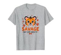 Savage But Cute About It Tiger Cub Paw T-Shirt, Men, Heather Grey, 6XL