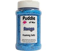 Savage Foaming Salts - 500g - Dead Sea, Epsom & Himalayan Salt Blend - Muscle Soak - Aftershave Scent - Vegan Friendly - Puddle of Wax - Made in The UK