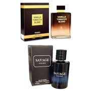 Savage for Men 100ml | Eau de Parfum Vanilla Tobacco for Men 100ml | Long-Lasting Masculine Fragrance | Fresh & Bold Scent for Daily Use by Modaleo Collections 2 PACK