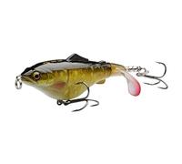 Savage Gear 3D Fat Smashtail - Topwater Plopper Fishing Lure, Floating Hard Bait for Bass, Pike, Musky, Perch, Predator Fishing, Sharp Treble Hooks, Freshwater & Saltwater Black Ghost 8cm
