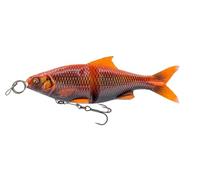 Savage Gear 3D Glide Roach Swimbait | Pike Fishing Soft Plastic Lure | Robust with Line Thru System | Carbon 49 Steel Wire | Black Nickle Treble Hooks | Weight: 78g | Length: 17cm | Black Orange Koi