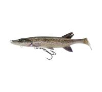 Savage Gear 3D Pike Shad | 20 cm 65g | Slow Sinking | White Pike | 3D Scan with Perfect Details | Strike-Triggering Scent | Tail Slot with Glass Rattle | SGY 1X BN #1 Hook | 1636658