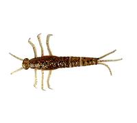 Savage Gear - 3D PVC Mayfly 50 - Realistic one day flying faux based on 3D Scan, Brown Glitter, 5.0cm