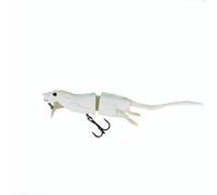 Savage Gear 3D Rad Rat Fishing Bait, 1/2 oz, White, Realistic Contours, Colors & Movement, Durable Construction, Versatile Rigging Options, Dual Treble Hook Configuration