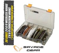 Savage Gear Gravity Stick Kit - 49 Piece Slim-Profile, Long Casting Range of Soft Lures, Silver