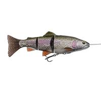 Savage Gear - 4D Line Thru Trout - Natural Look Rubber Trout for Spin Fishing, Pike Bait, Rainbow, 15 cm / 40 g/Moderately Sinking