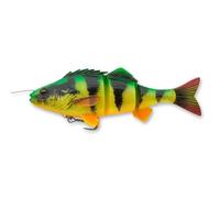 Savage Gear 4D Yellow Perch Fishing Bait, 2 1/4 oz, Firetiger, Realistic Contours & Movement, Durable Construction, Scent Infused, Pre-Rigged Line Thru System