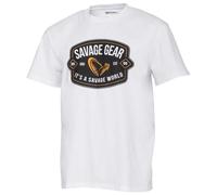 Savage Gear Bade Logo Short Sleeve T-Shirt 2XL White