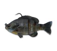 Savage Gear Blue Gill 4" RTF 3/4oz | Fresh Water Swimbait Bass Lure | Photo Printed Finish | Built-in-Rattle | Scented | Erratic Swimming Action | Heavy Duty BKK Jig Hook