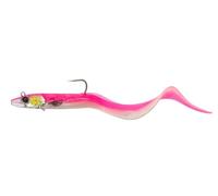 Savage Gear Conger Eel 200g Bubblegum | Realistic Fishing Lure for Nordic Halibut, Coalfish and Cod | Pulsating Curl Tail Action | Built-in Rattles | Stainless Steel Hooks | Infused Squid Aroma