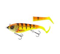 Savage Gear Deviator Tail 16.5cm 48g Golden Amber | Pike Fishing Lure | Scented Paddle and Curl Tail | Adjustable Running Depth | Cross Jaw Lock System for Fast Secure Tail Changes | Rattle