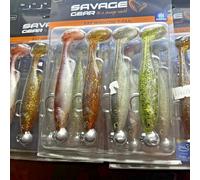 Savage Gear Fat Minnow T-Tail Ready to Fish Kits - 10.5cm 10-11g #3/0 Clearwater Mix