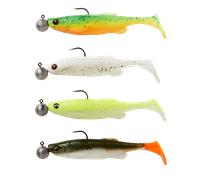 Savage Gear Fat Minnow T-Tail RTF - Realistic Minnow Design with Kicking & Rolling Action, Scented for Perch, Zander, Pike & Predator Fish, Ideal for Freshwater Fishing Dark Water Mix 13 cm