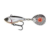 Savage Gear Fat Tail Spin Sinking Jig Spinner, Size/Weight/Colour: 5.5 cm/6.5 g/Dirty Silver