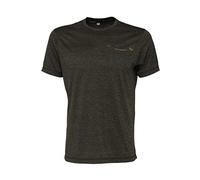 Savage Gear Fishing Shirt for Spinnangler Fighter Stretch T-Shirt Burnt Olive Melange