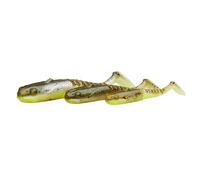 Savage Gear Gobster Shad - Realistic Flat Profile Shad with Swimming Action, Strike-Triggering Scent for Predator Fish, Ideal for Perch, Pike, Zander - Freshwater Anglers Dark Water Mix 7.5 cm