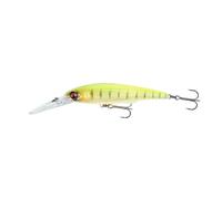 Savage Gear Gravity Twitch DR Lure, Lifelike Predator Bait with Tungsten Long-Cast System, Frantic Darting Action, Built-in Rattle, Perch, Pike, Trout & Zander, Fluorescent Yellow Tiger, 9.5cm, 16.5g