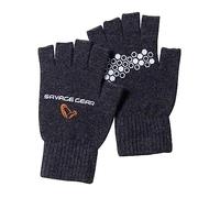 Savage Gear Knitted Half Finger Glove Dark Grey Melange (Medium)