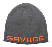 Savage Gear Logo Beanie Hat: Grey/Orange