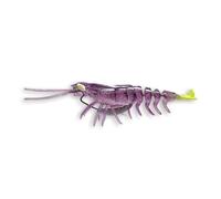 Savage Gear Manic Shrimp Weedless V2 Soft Plastic Fishing Bait, 3.5in, Purple Chartreuse, Realistic Contours, Colors and Movement, Durable Construction, Weighted Ultra-Sharp Jig Hook