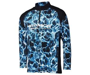 Savage Gear Marine UV Long Sleeve Tee, Sea Blue (XXL)