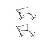 Savage Gear NEW CARBON49 CORKSCREW STINGER 2 HOOK - PIKE PREDATOR FISHING (#2/0-31kg - 2pcs)