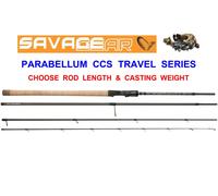 SAVAGE GEAR PARABELLUM CCS 4pc TRAVEL SPIN ROD+BAG POWER GAME FAST LURE SPINNING