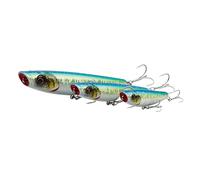Savage Gear Pop Walker 2.0 - Saltwater & Freshwater Topwater Fishing Lure for Sea Bass, Pike, Bluefish & Predators, Long Cast, Built-in Rattle, Ultra-Sharp Treble Hooks Snow Sardine 11.5 cm