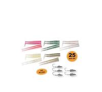 Savage Gear Sandeel Kit - Hybrid Lures , Effective Sinking Saltwater Jigs, 25-Piece Kit, 10Cm-11Cm, 16G-22G - Ideal For Predator Fishing One Colour