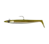 Savage Gear Sandeel V2 - Super Realistic Sandeel Imitation with Lively Kicking Action, Darting Jig Head, Ideal for Predator Fish in Saltwater, Pike, Bass & Zander Khaki 17.5 cm