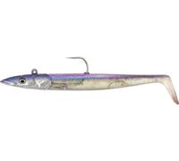 Savage Gear Sandeel V2 Sinking 23.5cm 175g Blue Sandeel 2+1 | Realistic Saltwater Fishing Lure | Lively Kicking Action | Darting Jig Head | Forged Hook | Glass Rattle | Pro-Peg Holder | Code 1649167