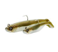 Savage Gear Savage Minnow - Lively Kicking Action, Stand-Up Jig Head Design, Ideal for Saltwater and Freshwater Anglers, Perfect for Predator Fish like Pike, Perch & Zander Lemon Back 10 cm