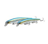 Savage Gear Sea Bass Minnow - Realistic Saltwater Fishing Lure for Anglers, Ultra-Long Cast Design, Built-in Rattle, Targeting Sea Bass, Perch, and Other Saltwater Predators Lemon Sardine 14 cm
