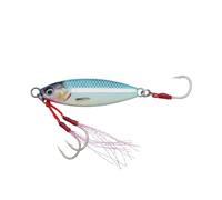 Savage Gear Slow Seeker Jig Fishing Lures with Fallleaf Action, Ultra Sharp Saltwater Hooks, 10-60g, Multicoloured, Jig Bait, Slow Jigging (Blue Glow, 20g)