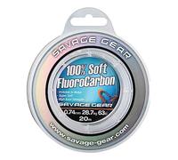 Savage Gear Soft Fluorocarbon Leader - Pike Perch Bass Sea Fishing Line Tackle