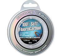 Savage Gear Soft fluorocarbon line, 0.26 mm, 50 m, 4.7 kg, monofilament, fluoro carbon line, leader for leaders