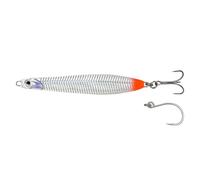 Savage Gear Surf Seeker 10.5cm 35g Pearl Silver | Long Casting Bass Fishing Lure with Erratic Action | Instant 360 Rotation on Spin Stop | SGY 2X Trebles | 3/0 Inline Single Hook | 1645465
