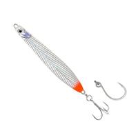 Savage Gear Surf Seeker 10cm 30g Pearl Silver | Long Casting Bass Fishing Lure with Erratic Action | Instant 360 Fluttering Rotation on Spin Stop | SGY 2X Trebles | 3/0 Inline Single Hook | 1645462