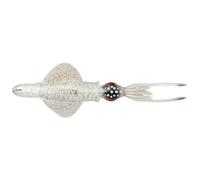 Savage Gear Swim Squid RTF - Deep Sea Fishing Lure for Saltwater Predators - Lifelike Squid Imitation with Natural Swimming Action & Scent, Pre-Rigged & Ready-to-Fish White Glow Cuttlefish 18 cm