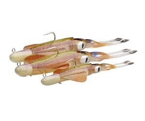 Savage Gear Swim Squid RTF - Deep Sea Fishing Lure for Saltwater Predators - Lifelike Squid Imitation with Natural Swimming Action & Scent, Pre-Rigged & Ready-to-Fish Pink Glow 25 cm